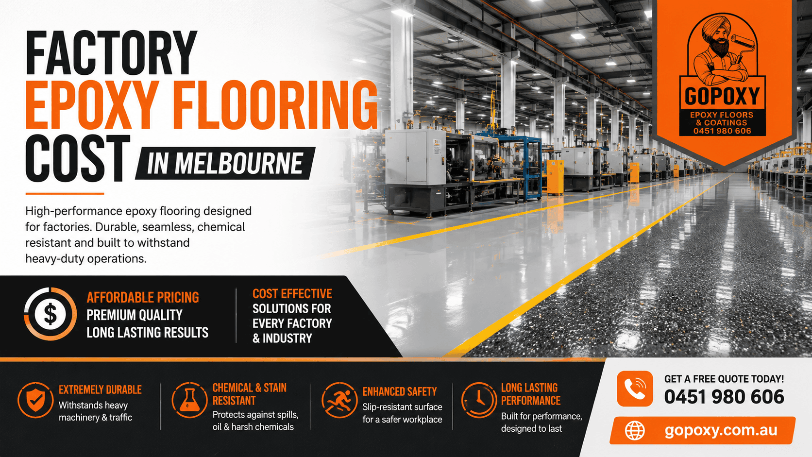 Factory Epoxy Flooring Cost in Melbourne