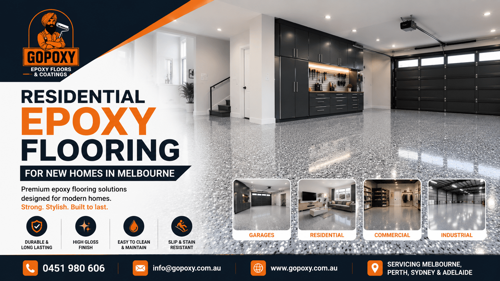 Residential Epoxy Flooring for New Homes in Melbourne