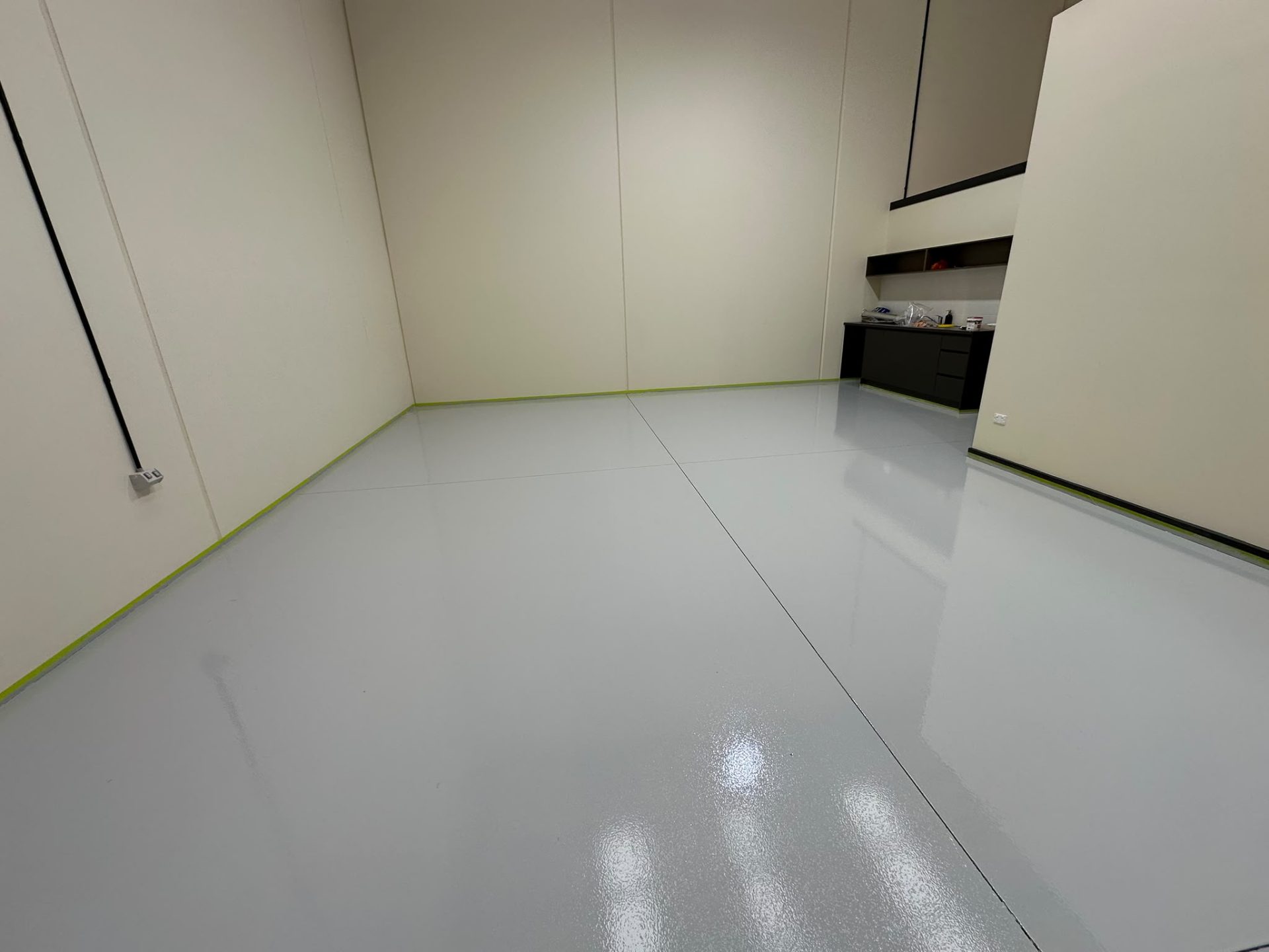 Commercial epoxy floor neat joint detail — Melton