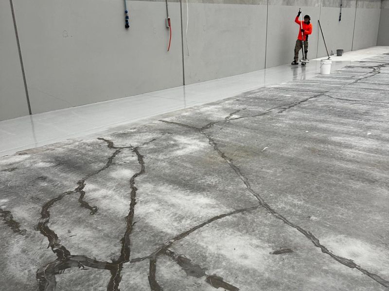 Crack repair before epoxy coating applied