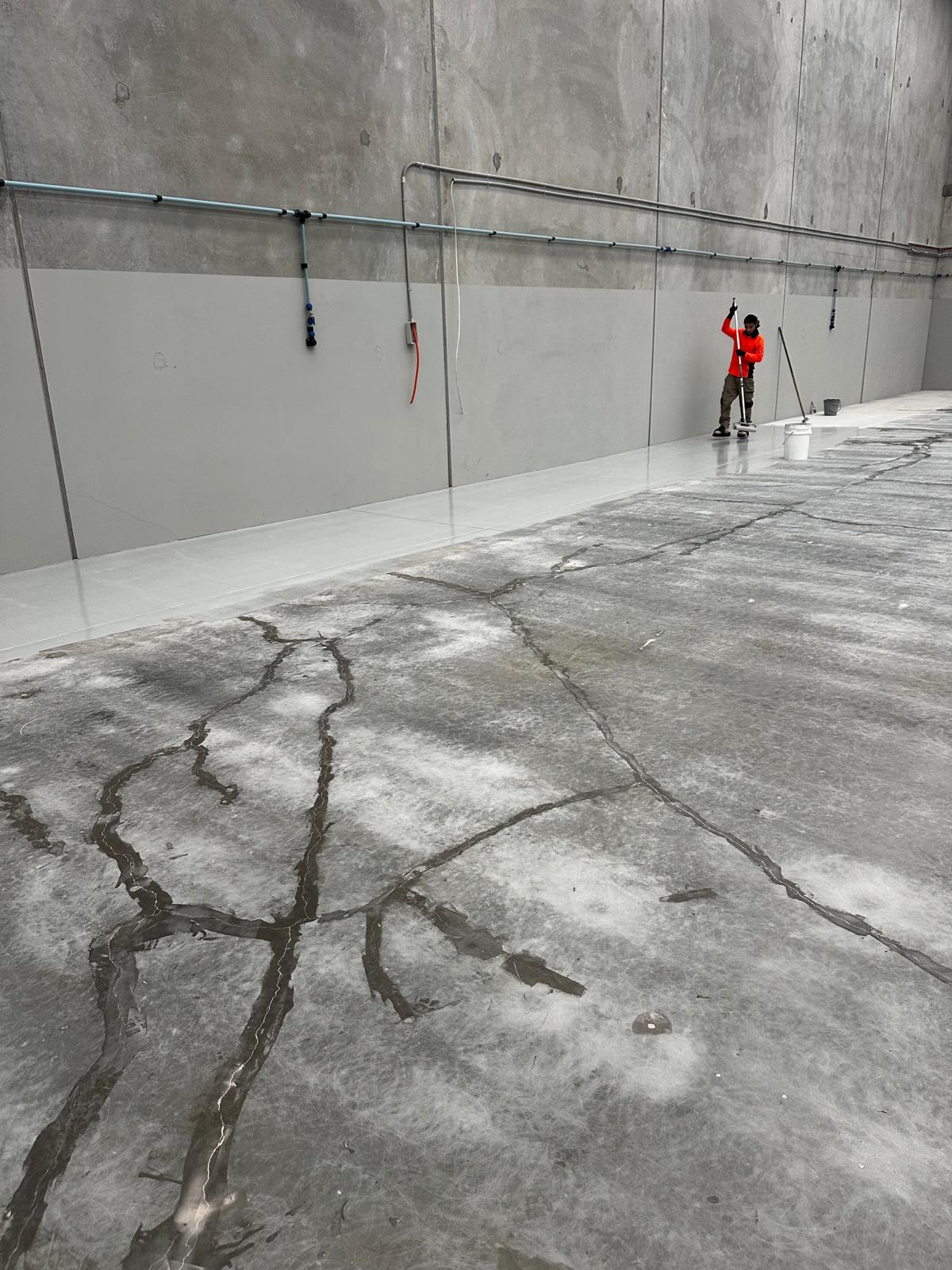 Crack repair before epoxy coating applied — Deanside