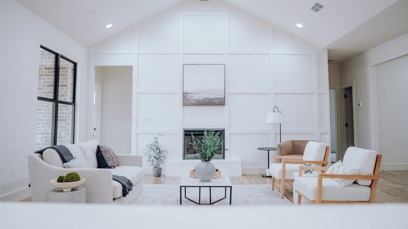 Interior repaint living area Melbourne